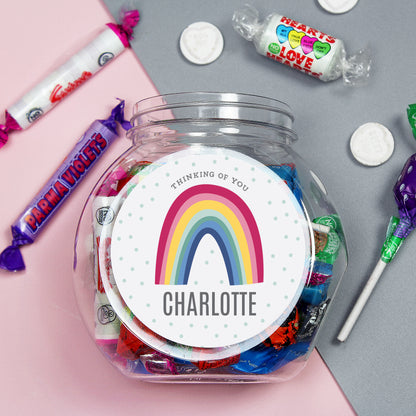 Personalised Rainbow Sweet Jar - Personalise It!