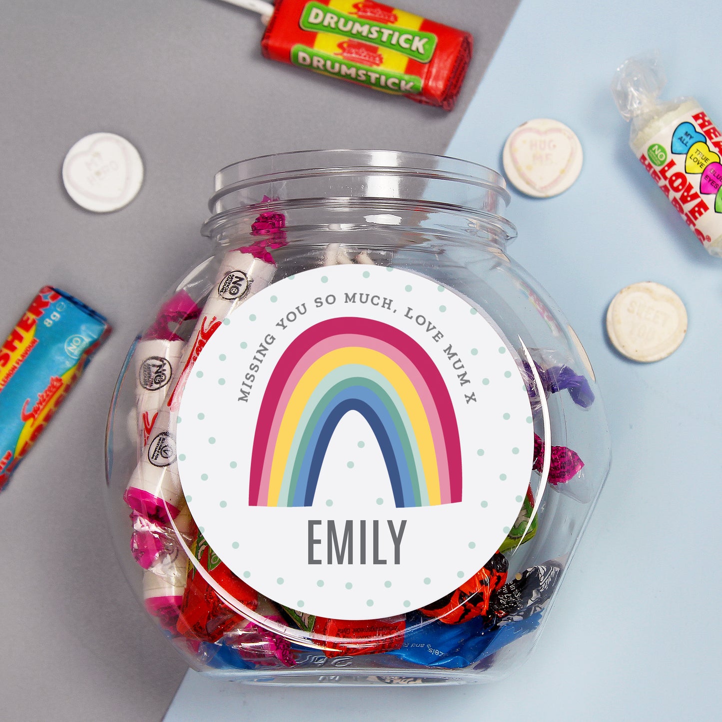 Personalised Rainbow Sweet Jar - Personalise It!