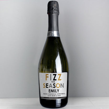 Personalised Fizz The Season Bottle of Prosecco - Personalise It!