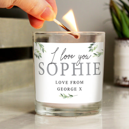 Personalised Botanical Scented Jar Candle - Personalise It!