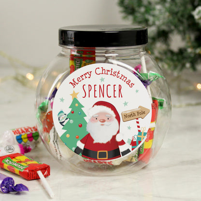 Personalised Santa Sweet Jar - Personalise It!