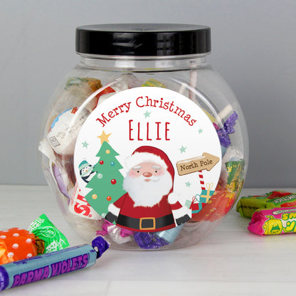 Personalised Santa Sweet Jar - Personalise It!