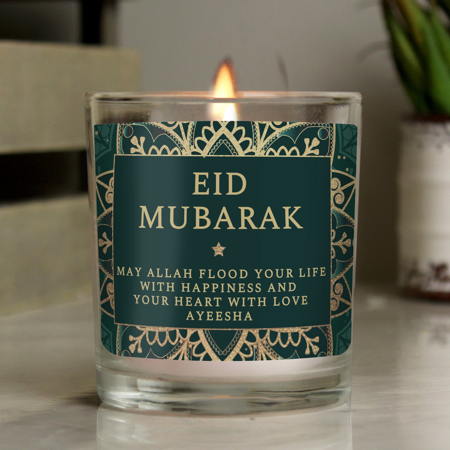 Personalised Eid Jar Candle - Personalise It!