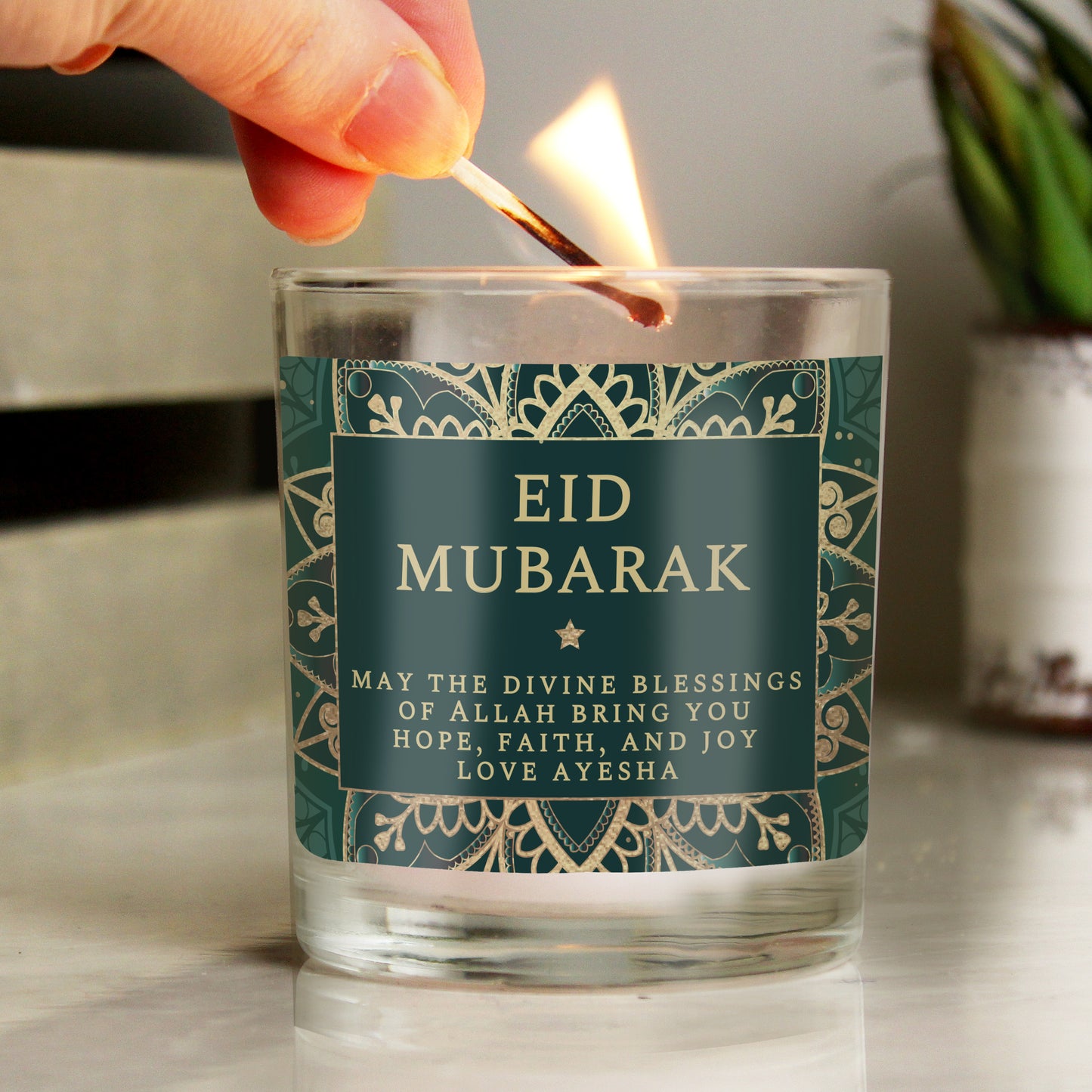 Personalised Eid Jar Candle - Personalise It!