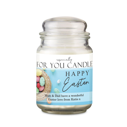 Personalised Especially For You Happy Easter Large Scented Jar Candle - Personalise It!