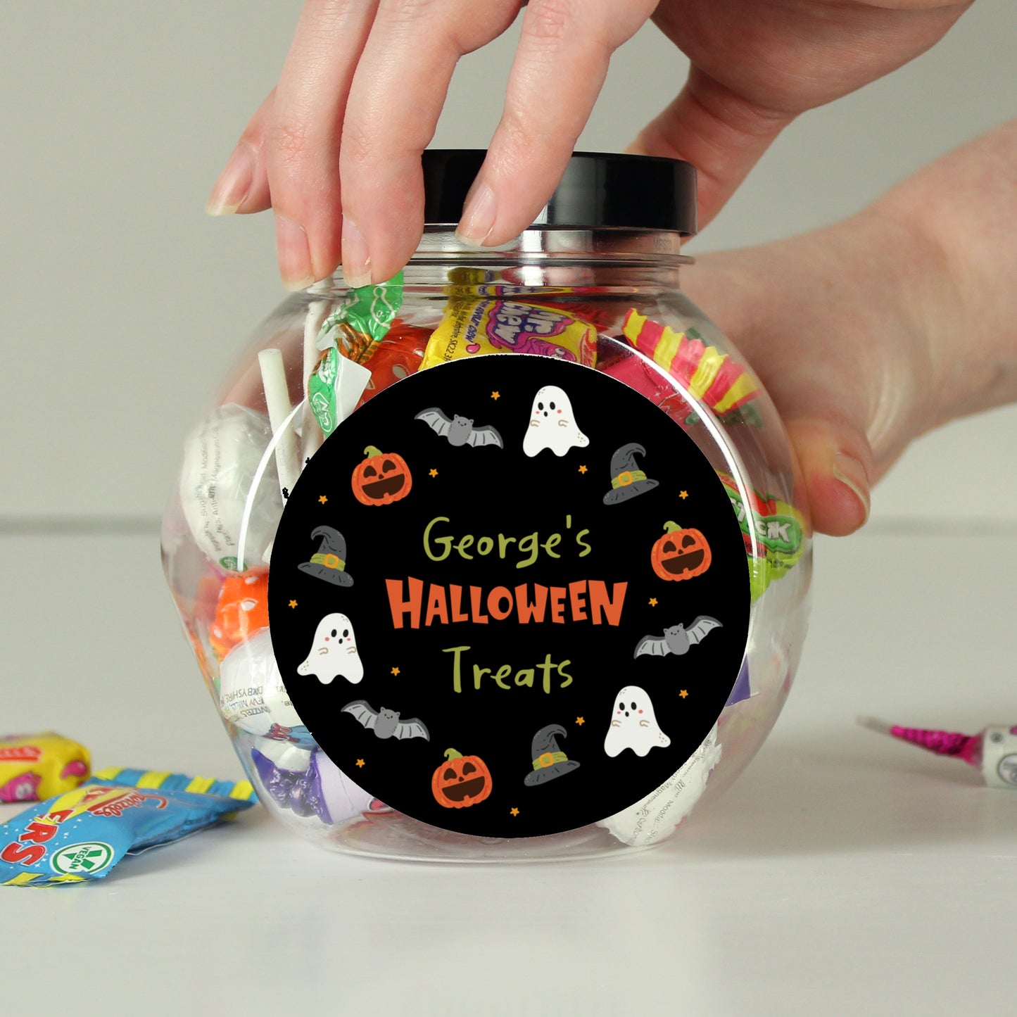 Personalised Halloween Icons Sweet Jar - Personalise It!