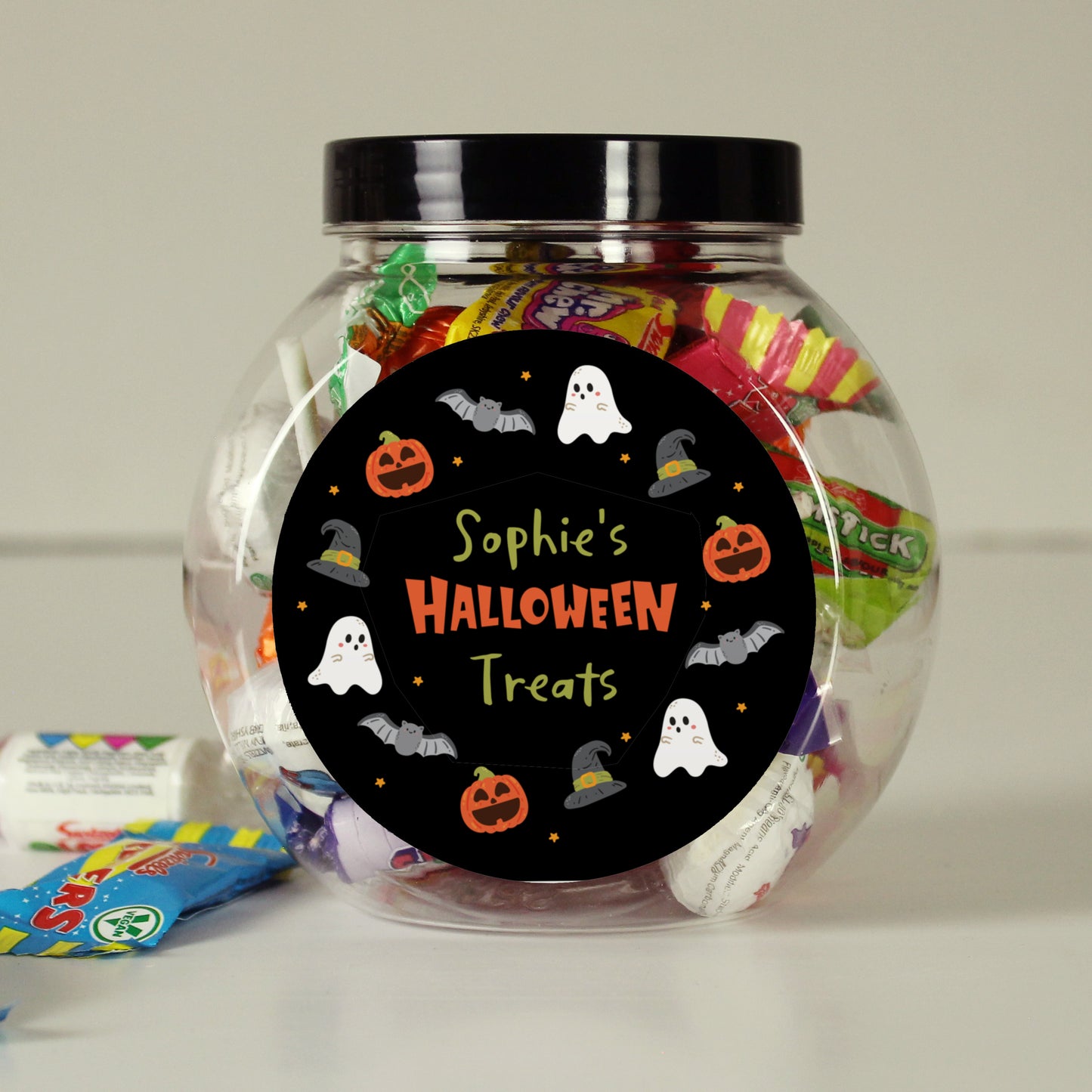 Personalised Halloween Icons Sweet Jar - Personalise It!