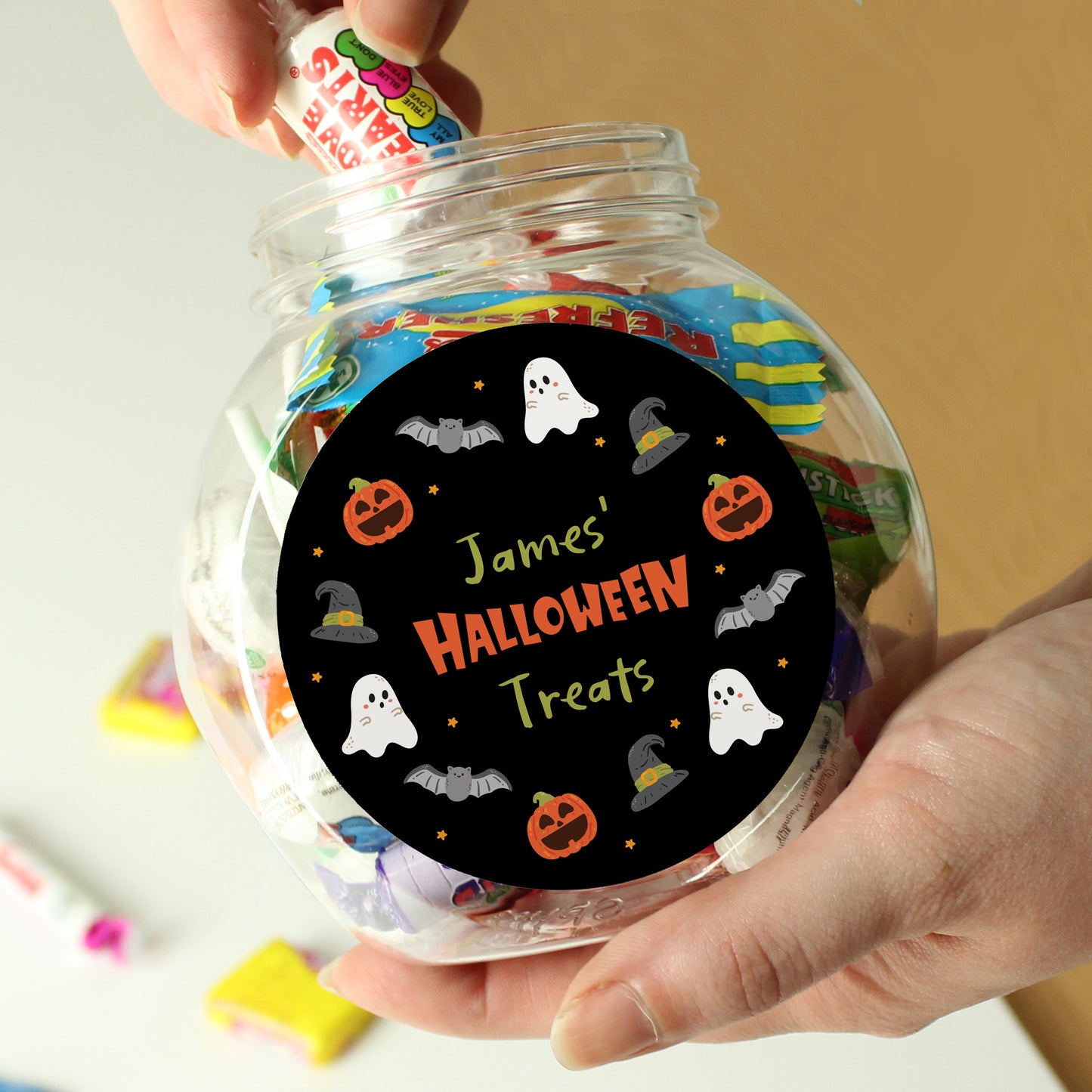 Personalised Halloween Icons Sweet Jar - Personalise It!