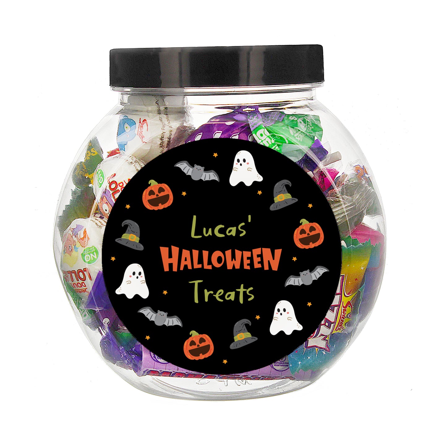 Personalised Halloween Icons Sweet Jar - Personalise It!