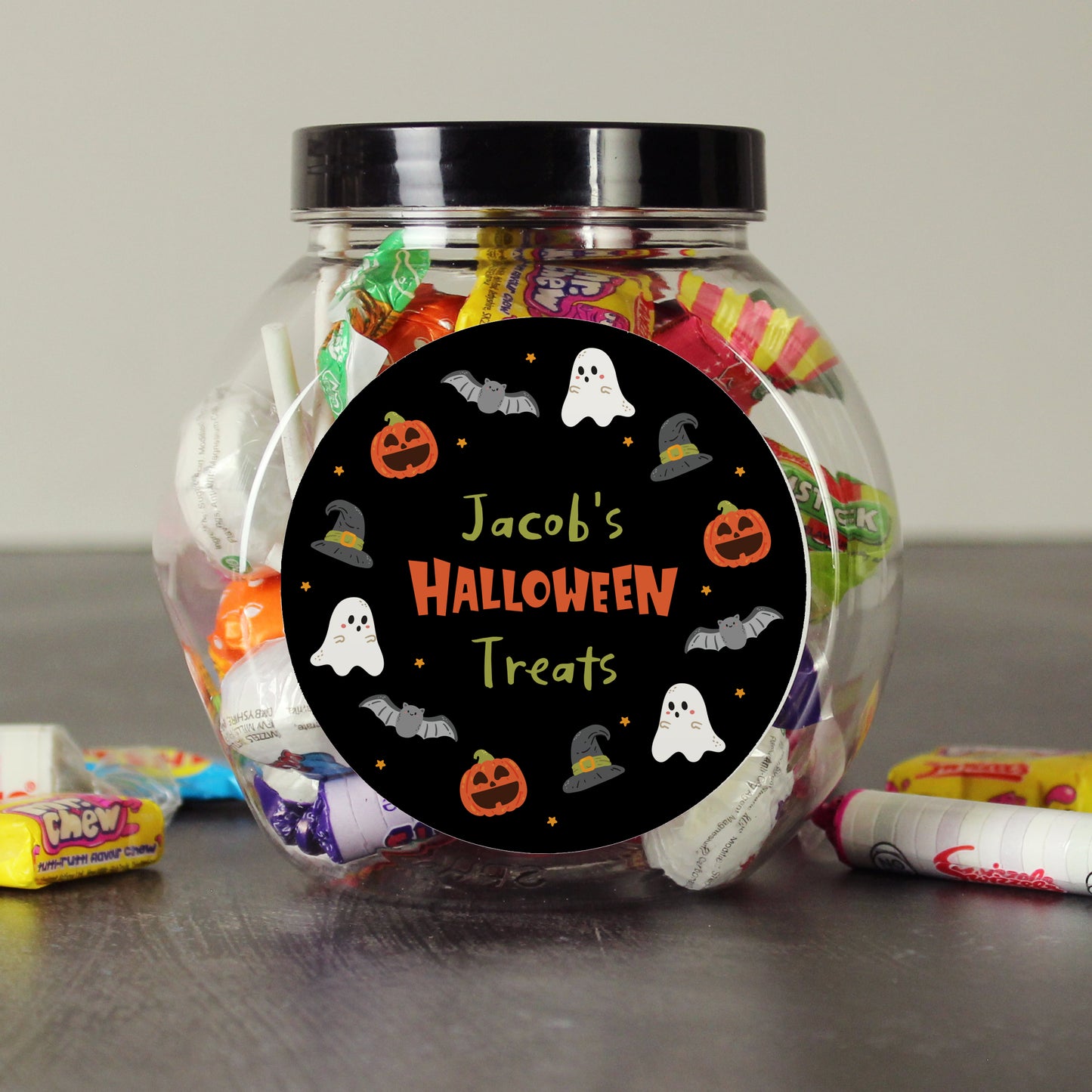 Personalised Halloween Icons Sweet Jar - Personalise It!