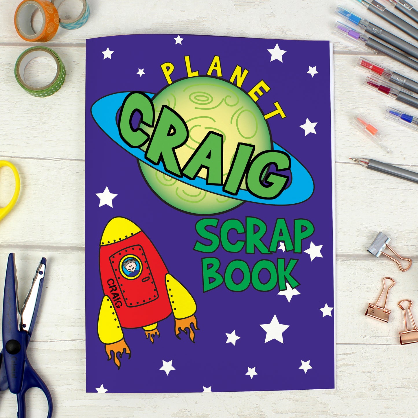 Personalised Space - A4 Scrapbook - Personalise It!