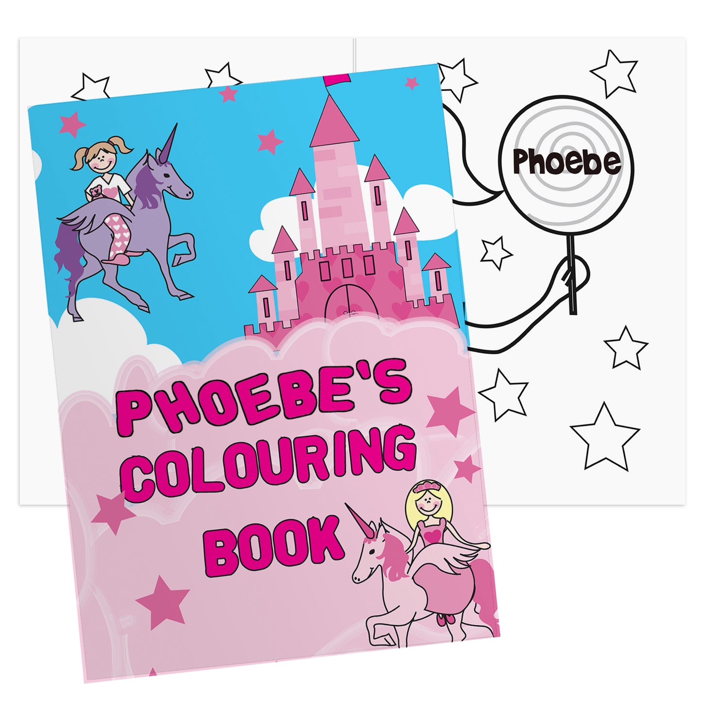Personalised Princess & Unicorn Colouring Book - Personalise It!