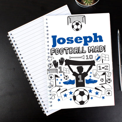 Personalised Football A5 Notebook - Personalise It!
