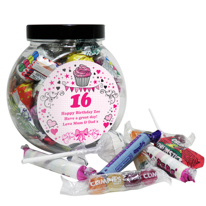 Personalised Birthday Big Age Sweet Jar - Personalise It!