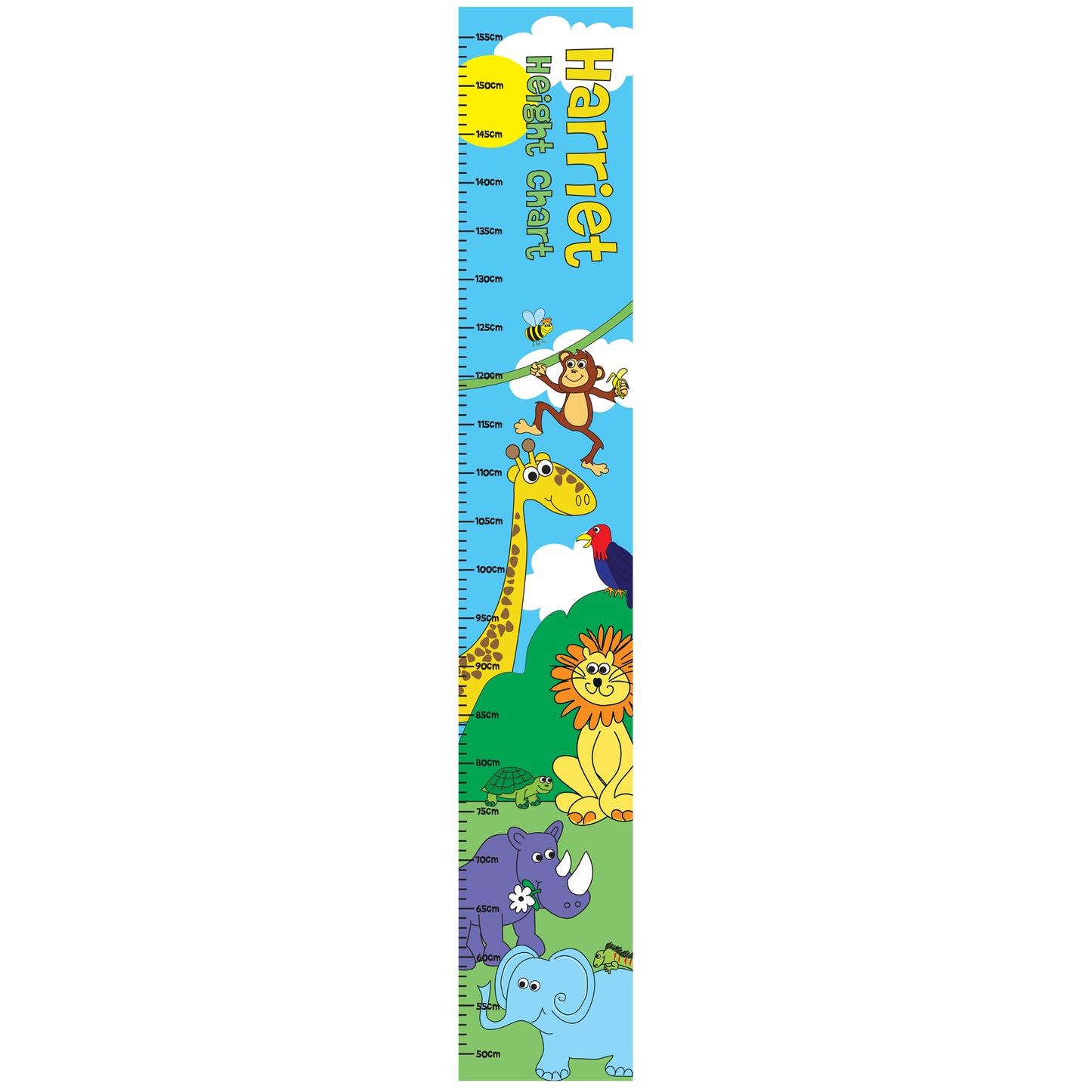 Personalised Zoo Height Chart - Personalise It!