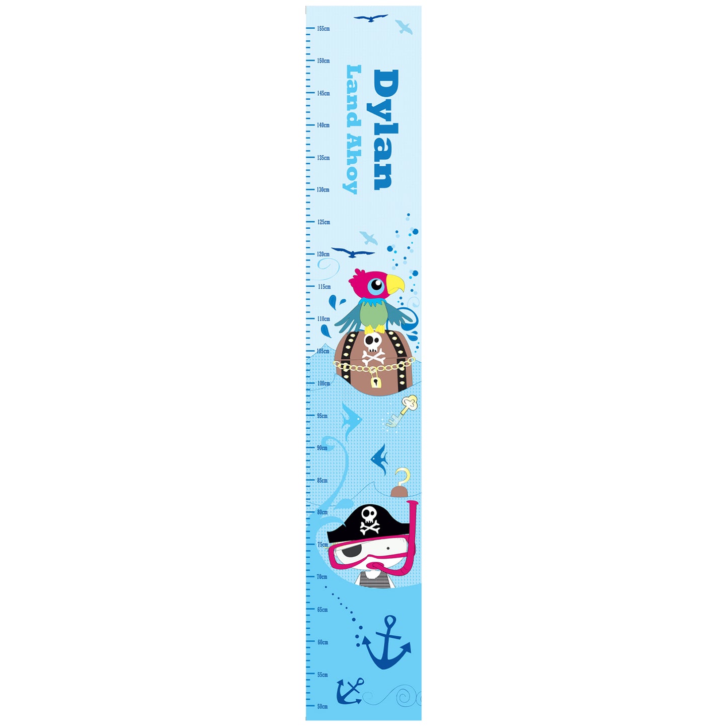 Personalised Pirate Height Chart - Personalise It!