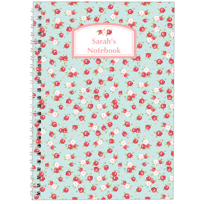 Personalised Vintage Floral A5 Notebook - Personalise It!