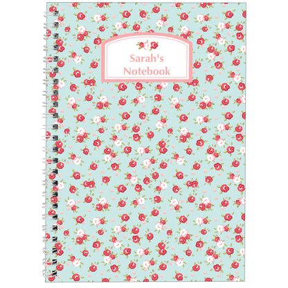 Personalised Vintage Floral A5 Notebook - Personalise It!
