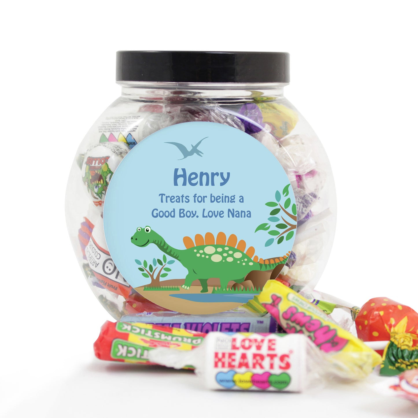 Personalised Dinosaur Sweets Jar - Personalise It!