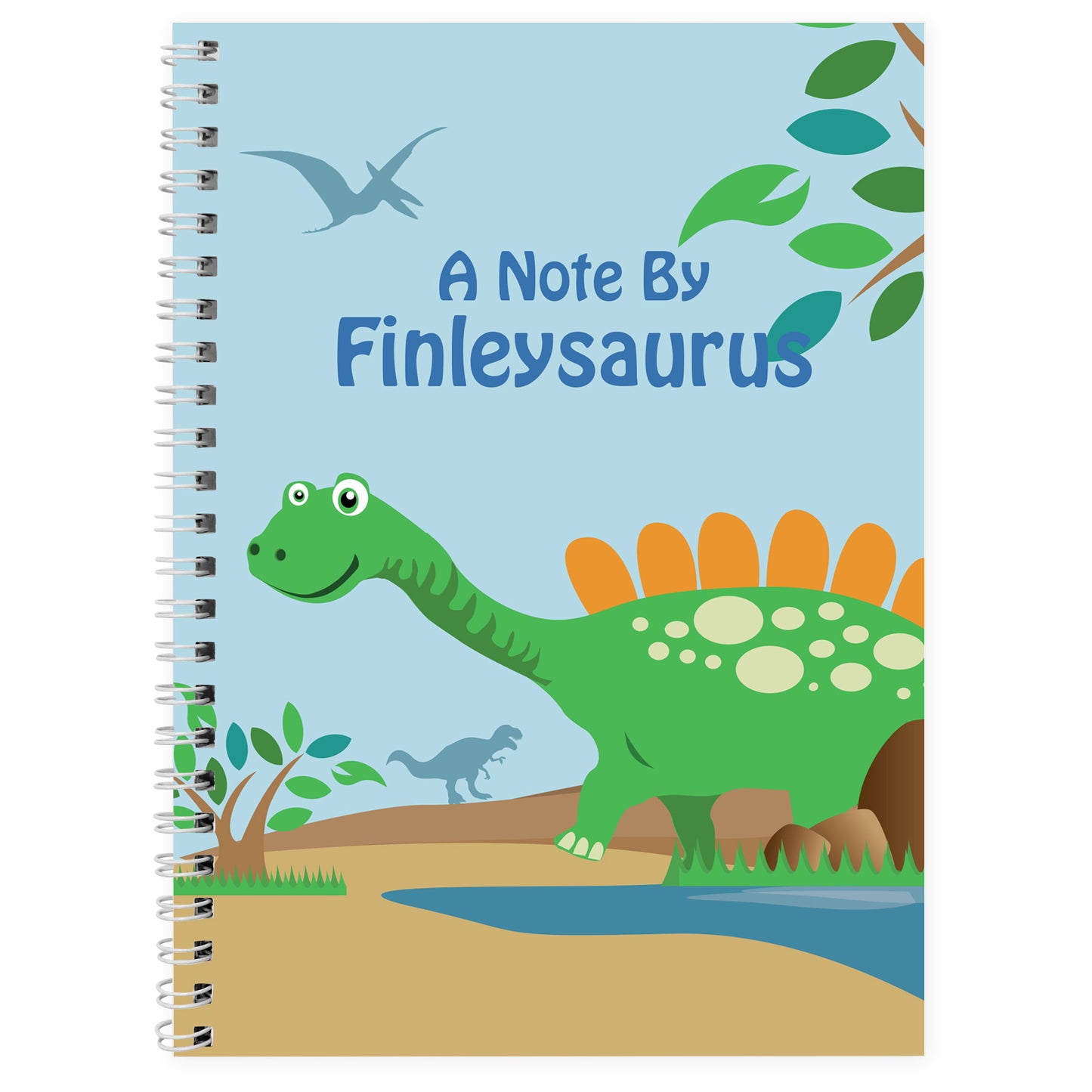 Personalised Dinosaur A5 Notebook - Personalise It!