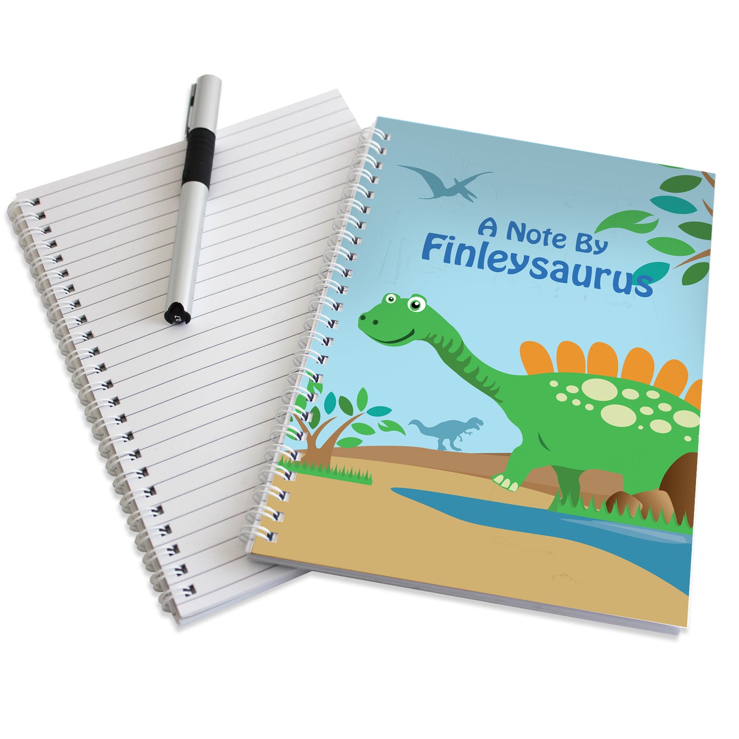 Personalised Dinosaur A5 Notebook - Personalise It!
