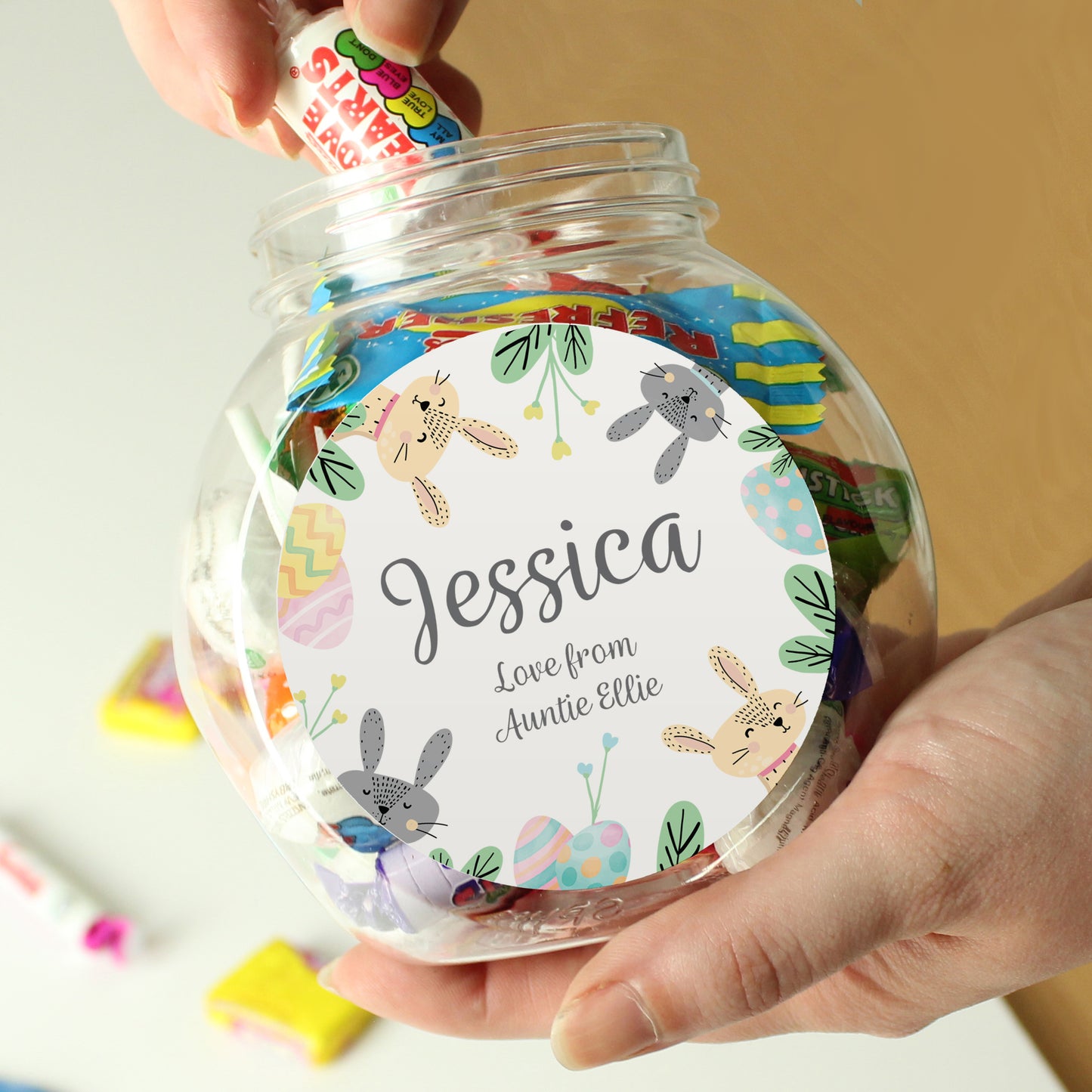 Personalised Easter Bunny Sweet Jar - Personalise It!