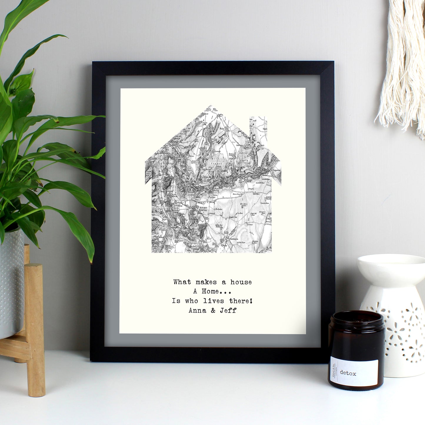 Personalised 1805 - 1874 Old Series Map Home Black Framed Print - Personalise It!