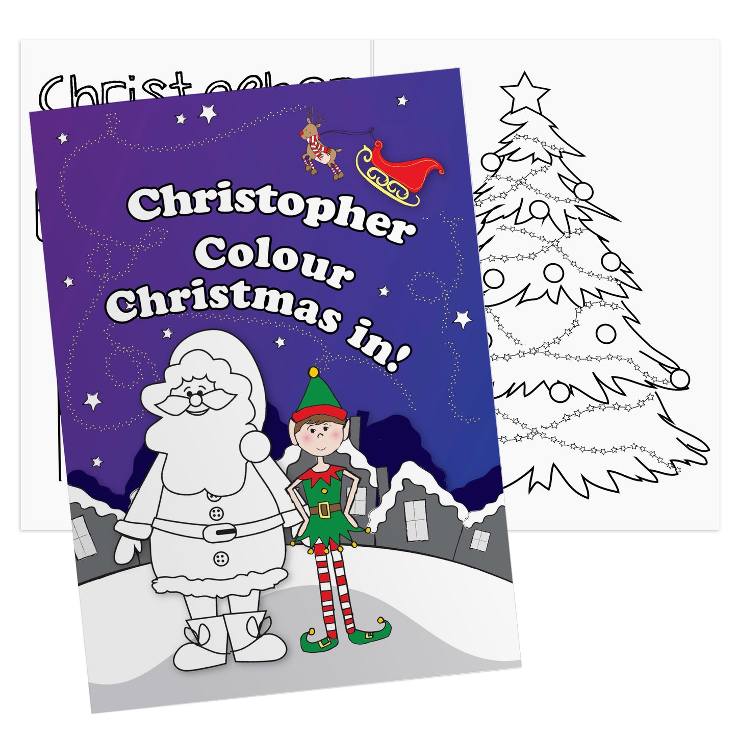 Personalised Its Christmas Elf Colouring Book - Personalise It!