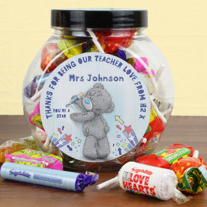 Personalised Me To You Teacher Sweets Jar - Personalise It!