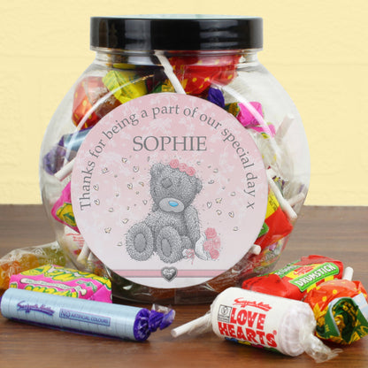 Personalised Me To You Bridesmaid Wedding Sweet Jar - Personalise It!