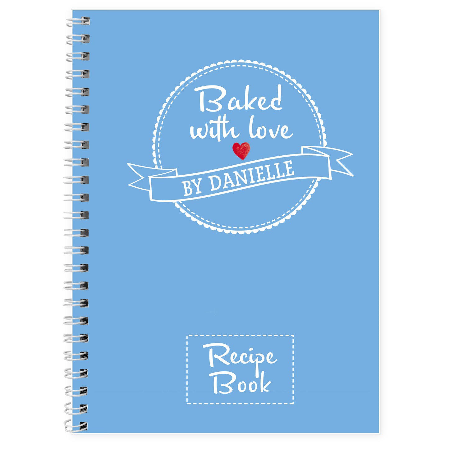 Personalised Baked With Love Recipes A5 Notebook - Personalise It!