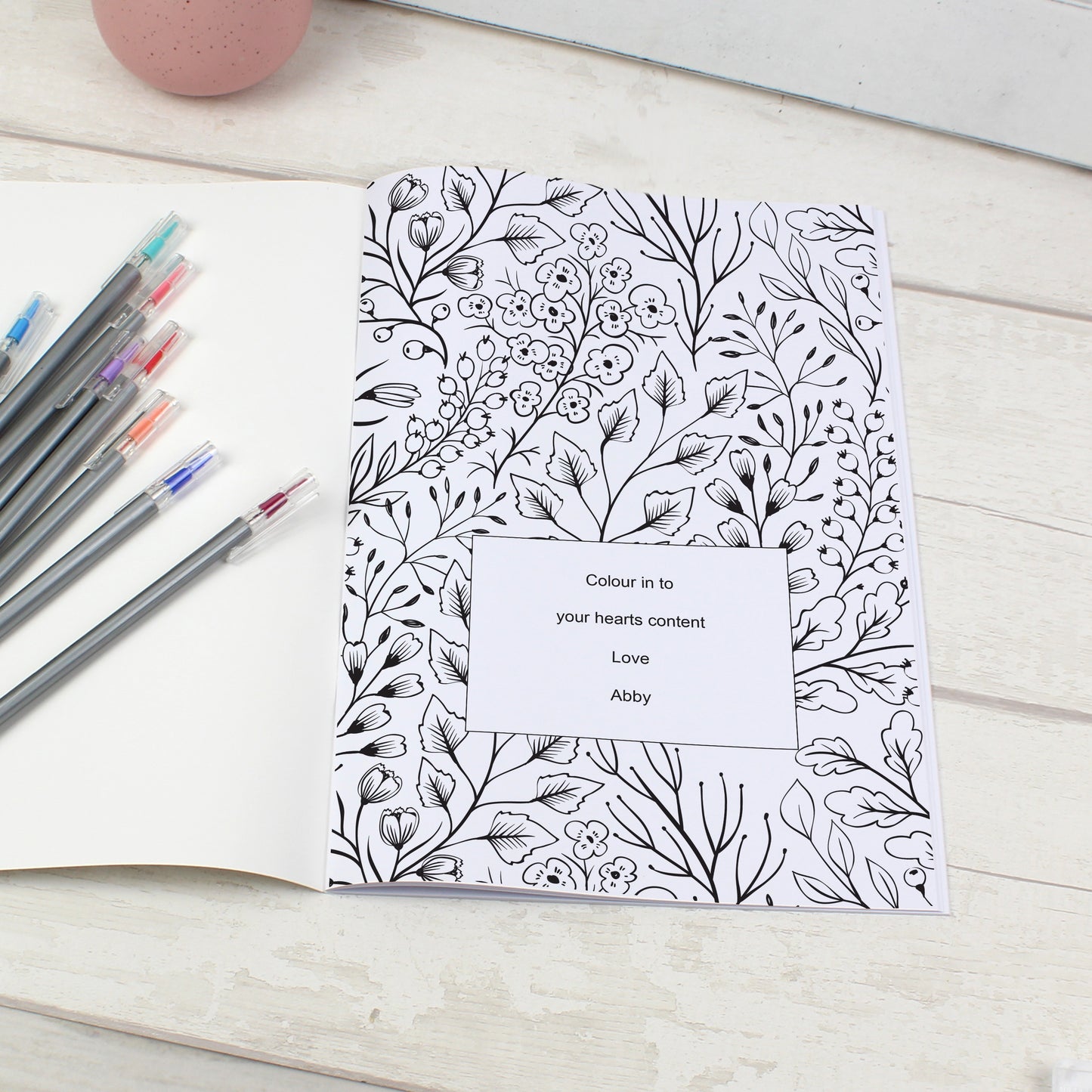 Personalised Botanical Colouring Book - Personalise It!