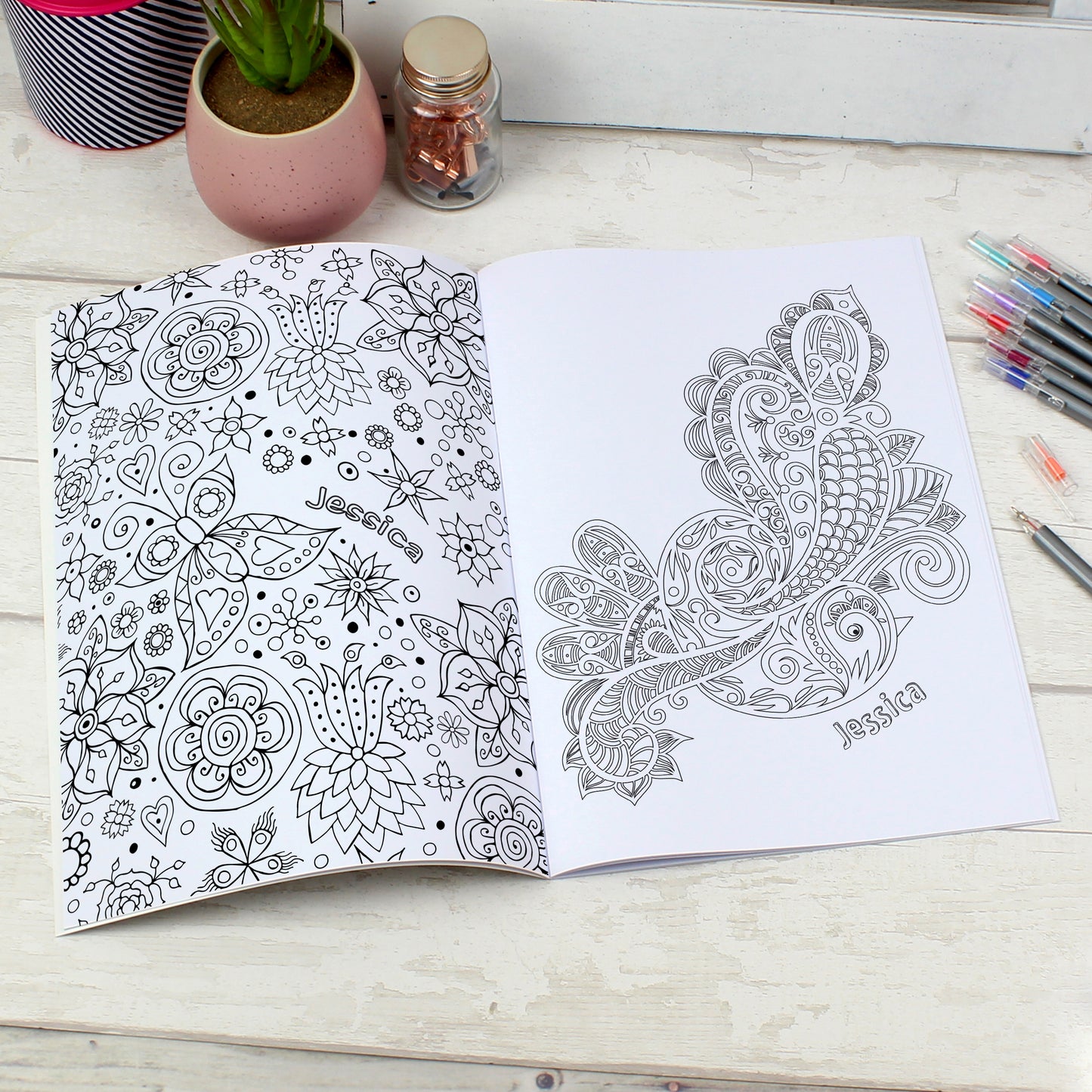 Personalised Botanical Colouring Book - Personalise It!