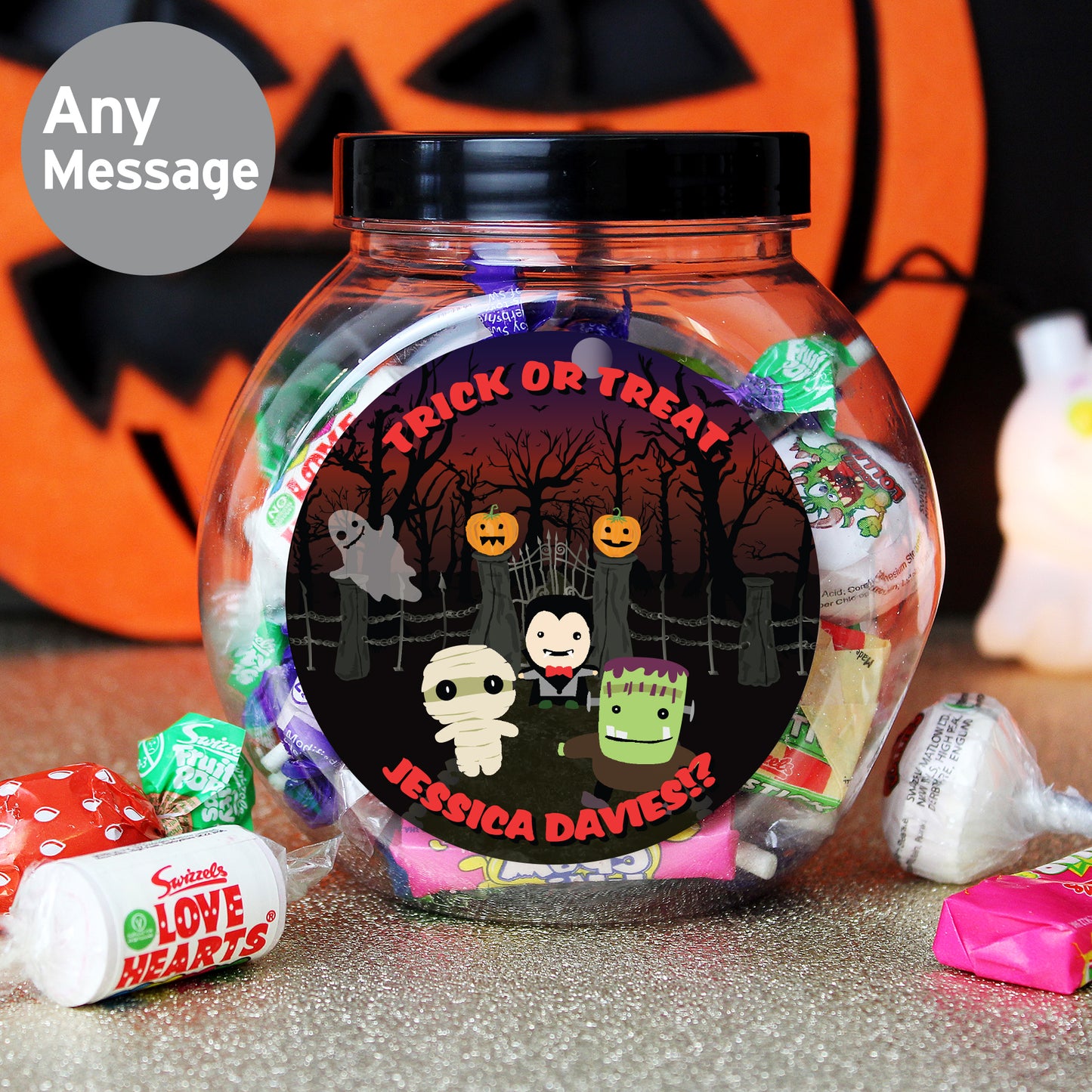 Personalised Halloween Sweet Jar - Personalise It!