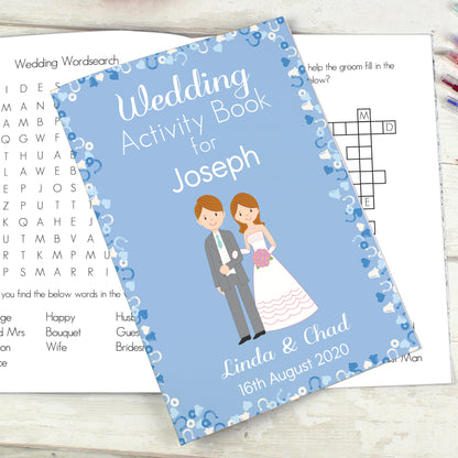 Personalised Wedding Activity Book for Boys - Personalise It!