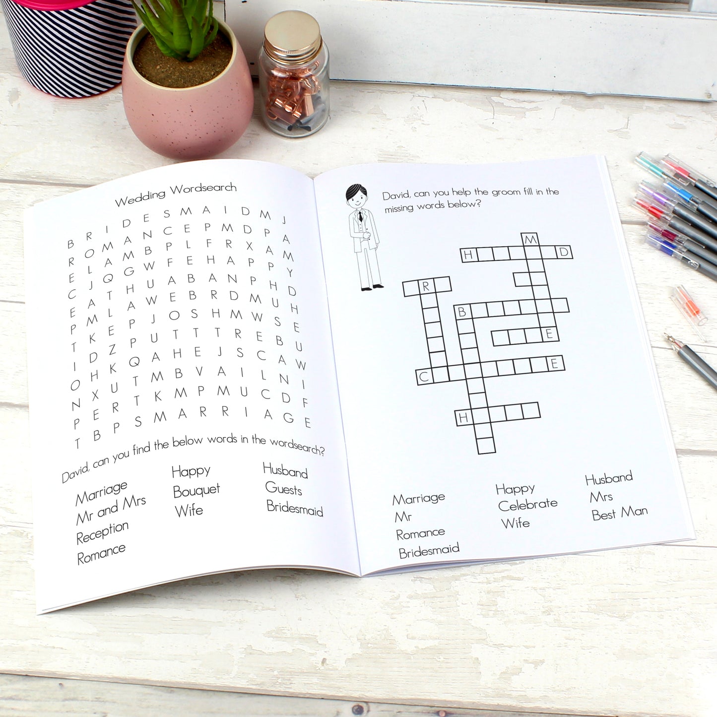 Personalised Wedding Activity Book for Boys - Personalise It!