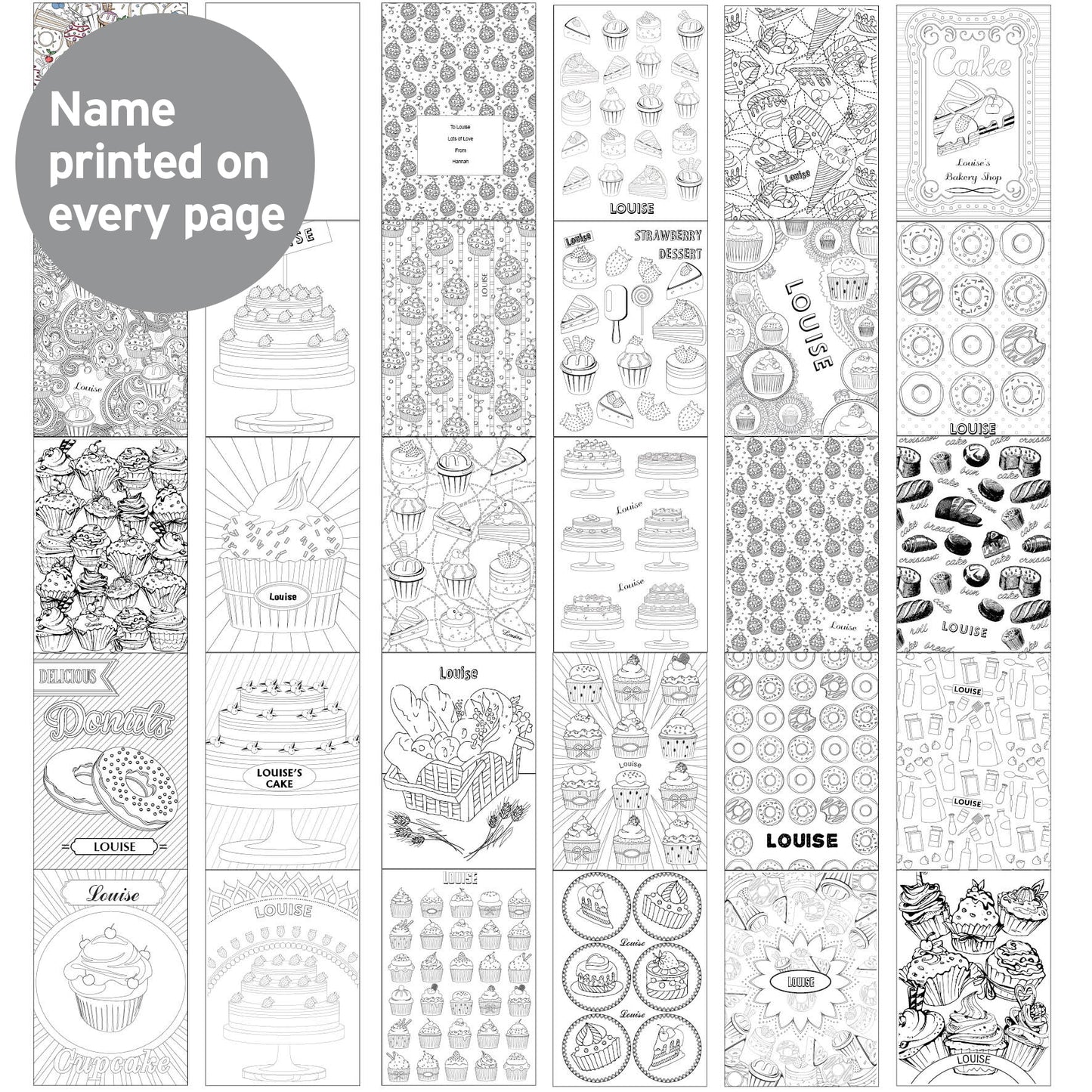Personalised Baking Colouring Book - Personalise It!