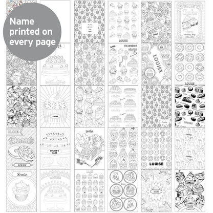 Personalised Baking Colouring Book - Personalise It!