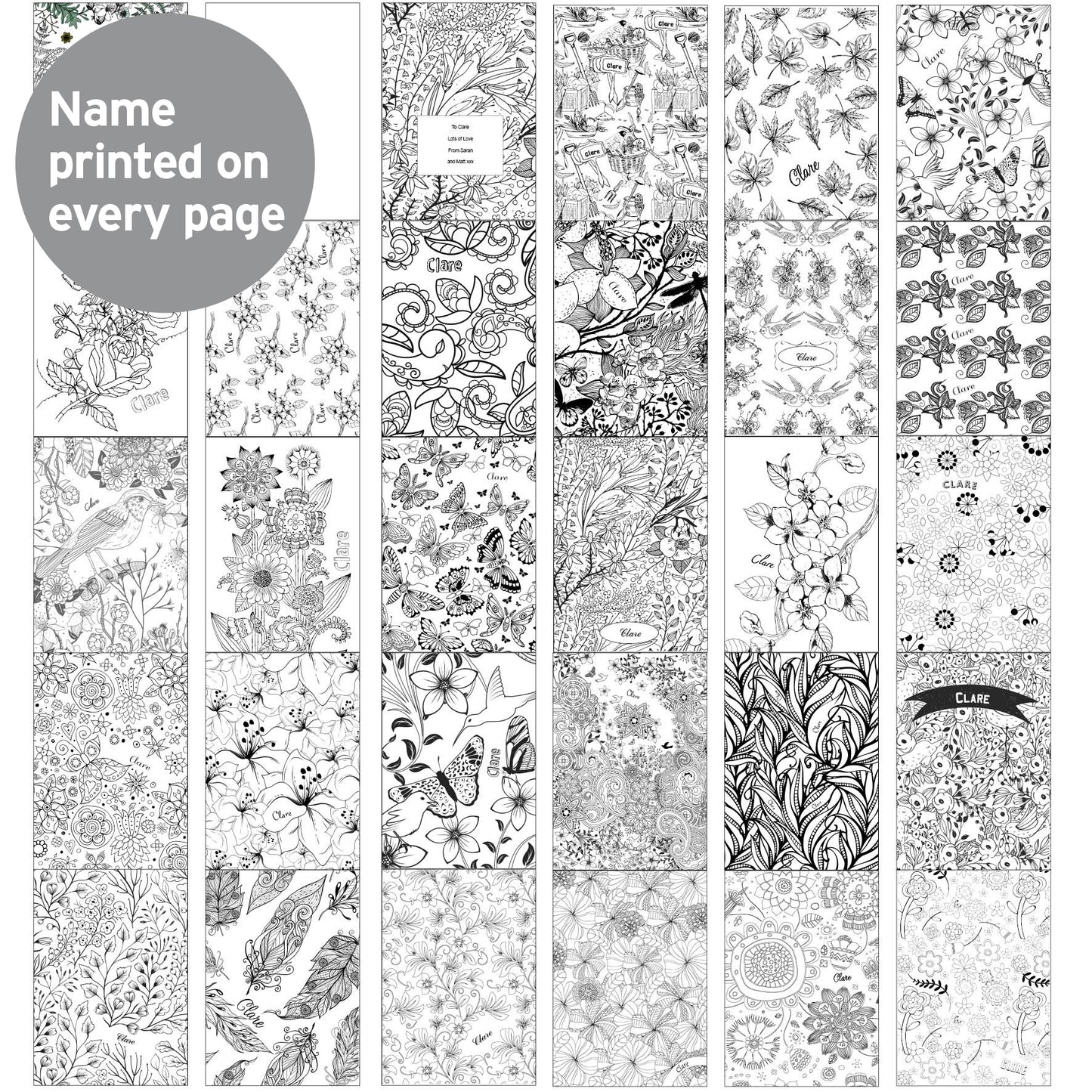 Personalised Gardening Colouring Book - Personalise It!