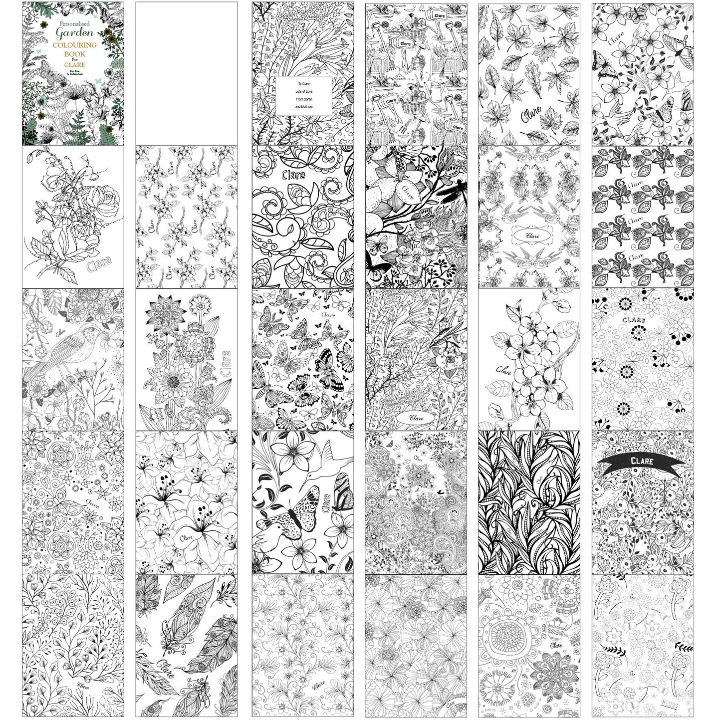 Personalised Gardening Colouring Book - Personalise It!