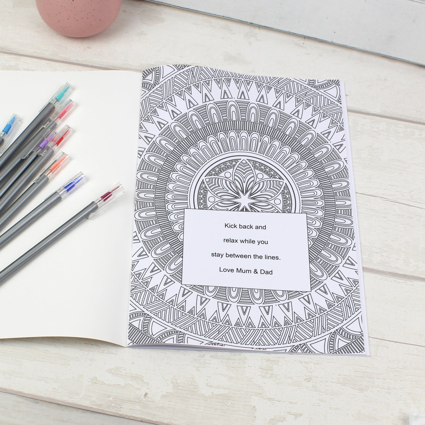 Personalised Mandala Colouring Book - Personalise It!
