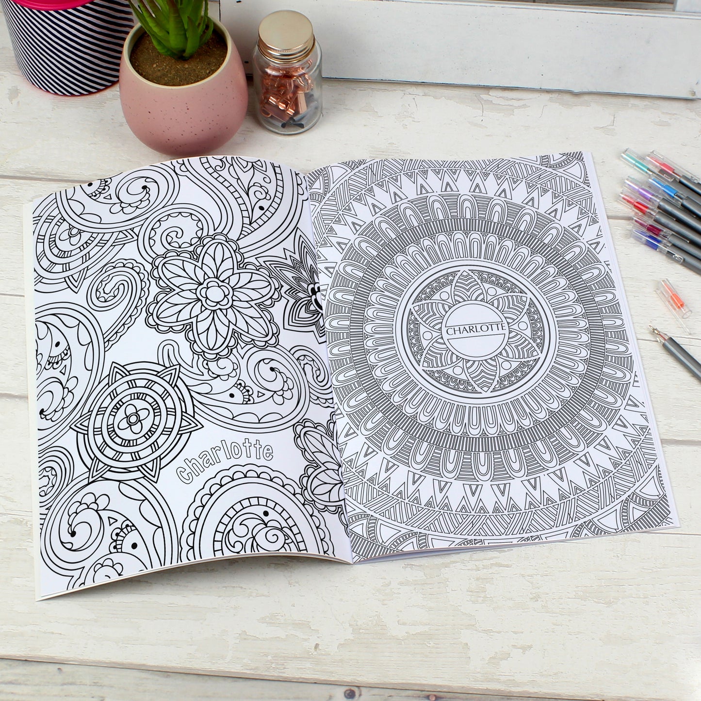 Personalised Mandala Colouring Book - Personalise It!