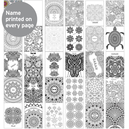 Personalised Mandala Colouring Book - Personalise It!