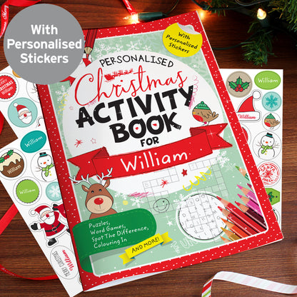 Personalised Christmas Activity Book with Stickers - Personalise It!