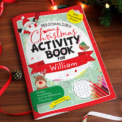 Personalised Christmas Activity Book with Stickers - Personalise It!