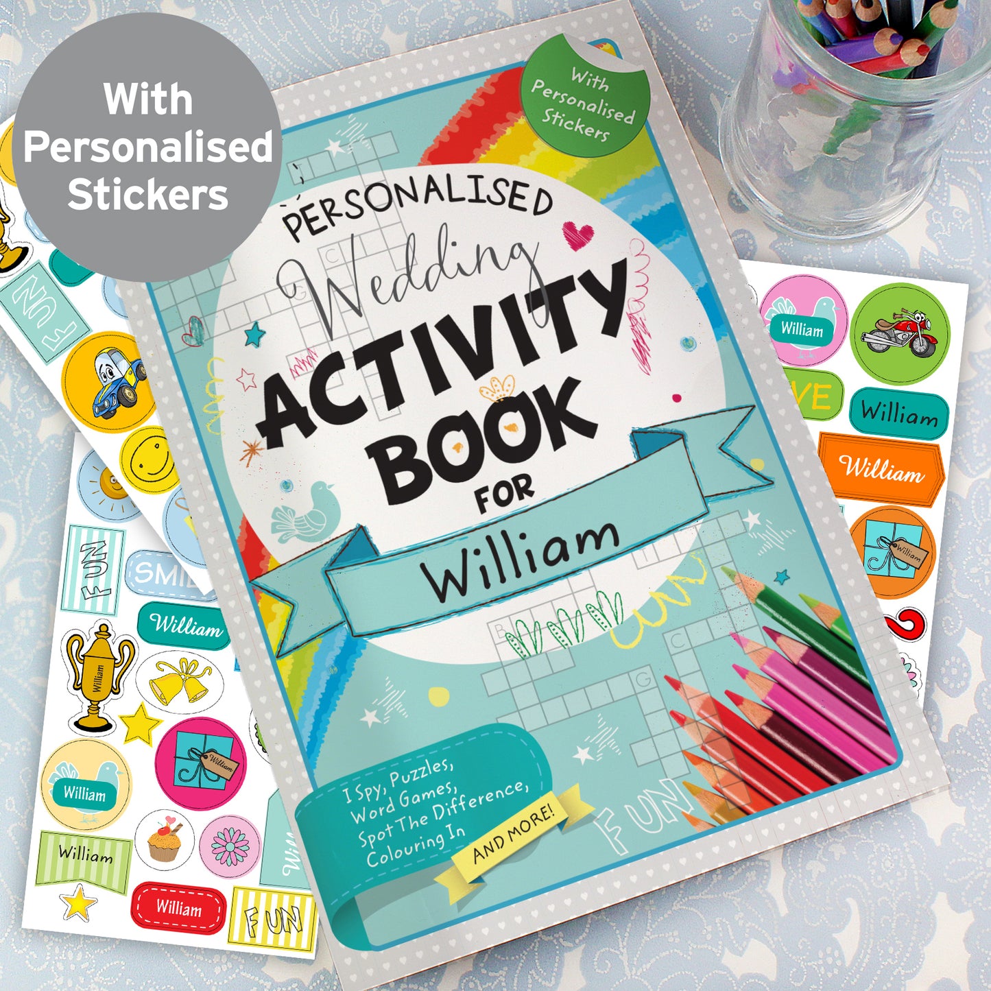 Personalised Wedding Activity Book with Stickers - Personalise It!