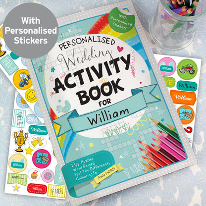 Personalised Wedding Activity Book with Stickers - Personalise It!