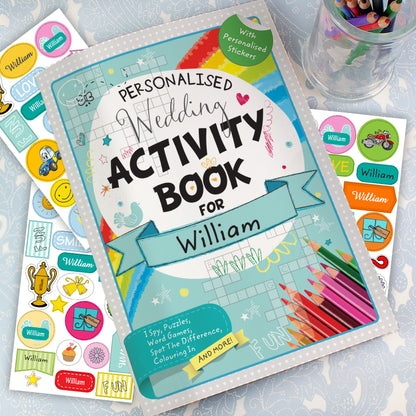 Personalised Wedding Activity Book with Stickers - Personalise It!