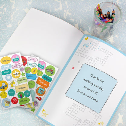 Personalised Wedding Activity Book with Stickers - Personalise It!