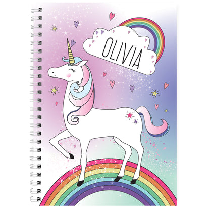 Personalised Unicorn A5 Notebook - Personalise It!